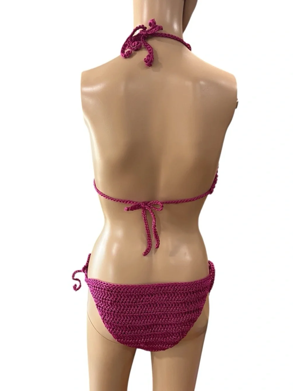 Handmade Crochet Bikini Fuchsia-S/M